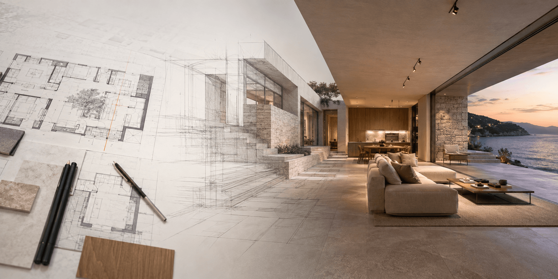 Trasformazione da planimetria a spazio architettonico realizzato